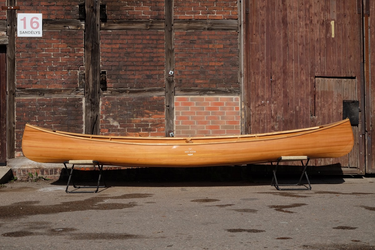 Varnished canoe