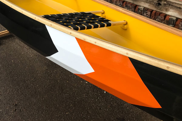 Chevron stripes, canoe design